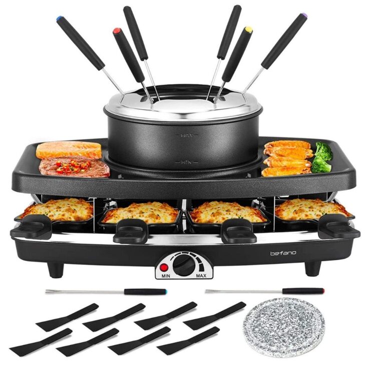 Best Fondue Pot, Befano Electric Raclette BBQ Grill Best Fondue Pot, Befano Electric Raclette BBQ Grill