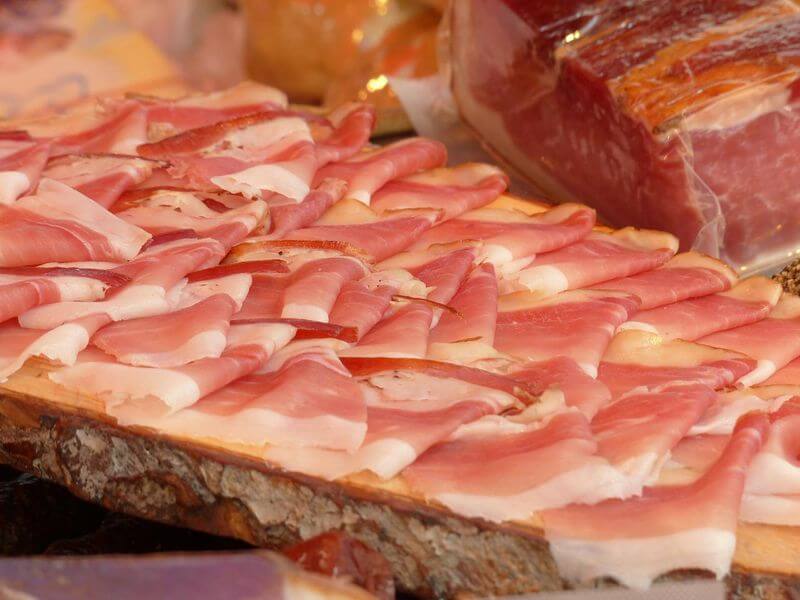 Serrano ham Serrano ham raclette dish
