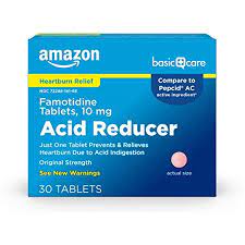 Amazon Basic Care Original Strength Famotidine Tablets Raclette Pills for Digestion